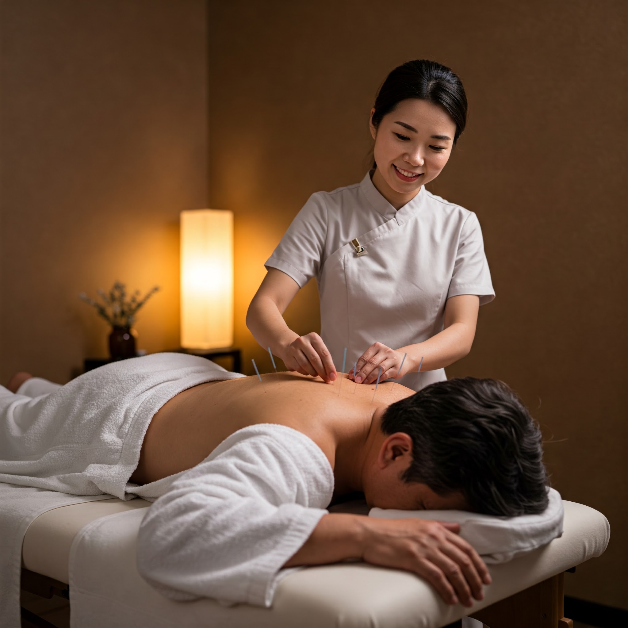 Minh họa kỹ thuật bấm huyệt